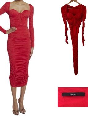Alex Perry Stanton Ruched Sweetheart Cup Dress